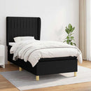 kontinentalseng med madras 90x190 cm stof sort