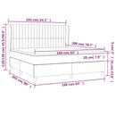 kontinentalseng med madras 160x200 cm stof sort