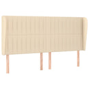 kontinentalseng med madras 200x200 cm stof cremefarvet