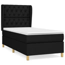 kontinentalseng med madras 80x200 cm stof sort