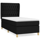 kontinentalseng med madras 90x200 cm stof sort