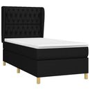 kontinentalseng med madras 90x200 cm stof sort