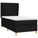 kontinentalseng med madras 90x190 cm stof sort