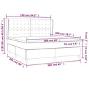 kontinentalseng med madras 160x200 cm stof sort