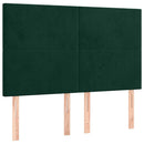 kontinentalseng med madras 140x190 cm fløjl mørkegrøn