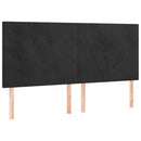 kontinentalseng med madras 160x200 cm fløjl sort