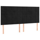 kontinentalseng med madras 160x200 cm fløjl sort