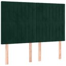 kontinentalseng med madras 140x190 cm fløjl mørkegrøn