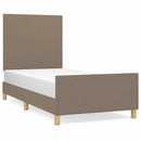 sengeramme uden madras 80x200 cm stof gråbrun