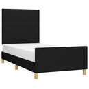 sengeramme uden madras 90x190 cm stof sort