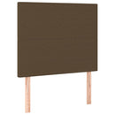 Sengeramme uden madras Mørkebrun 90x190 cm Stof