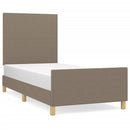 sengeramme uden madras 90x200 cm stof gråbrun