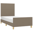 sengeramme uden madras 90x200 cm stof gråbrun