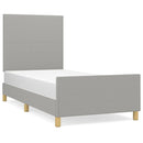 Sengeramme uden madras Lysegrå 100x200 cm Stof