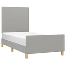 Sengeramme uden madras Lysegrå 100x200 cm Stof