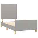 Sengeramme uden madras Lysegrå 100x200 cm Stof