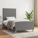 Sengeramme uden madras Mørkegrå 100x200 cm Stof
