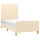 Sengeramme uden madras Creme 100x200 cm Stof