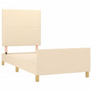 Sengeramme uden madras Creme 100x200 cm Stof