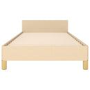 Sengeramme uden madras Creme 100x200 cm Stof