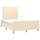 Sengeramme uden madras Creme 120x200 cm Stof