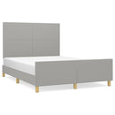 sengeramme uden madras 140x190 cm stof lysegrå