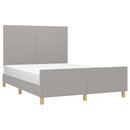 sengeramme uden madras 140x190 cm stof lysegrå
