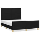 sengeramme uden madras 140x190 cm stof sort
