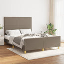 sengeramme uden madras 140x190 cm stof gråbrun