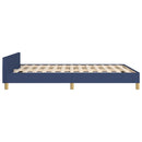 sengeramme uden madras 140x190 cm stof blå