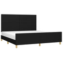 sengeramme uden madras 160x200 cm stof sort