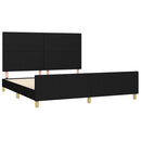sengeramme uden madras 180x200 cm stof sort