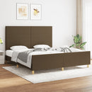 sengeramme uden madras 180x200 cm stof mørkebrun