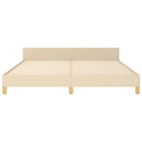 sengeramme uden madras 180x200 cm stof cremefarvet