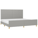 sengeramme uden madras 200x200 cm stof lysegrå