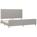 sengeramme uden madras 200x200 cm stof lysegrå