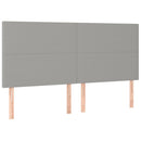 sengeramme uden madras 200x200 cm stof lysegrå
