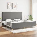 sengeramme uden madras 200x200 cm stof mørkegrå