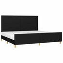 sengeramme uden madras 200x200 cm stof sort