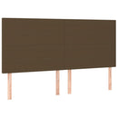 sengeramme uden madras 200x200 cm stof mørkebrun