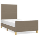 sengeramme uden madras 90x200 cm stof gråbrun