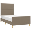 sengeramme uden madras 90x200 cm stof gråbrun