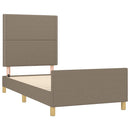 sengeramme uden madras 90x200 cm stof gråbrun