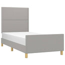 Sengeramme uden madras Lysegrå 100x200 cm Stof