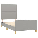 Sengeramme uden madras Lysegrå 100x200 cm Stof