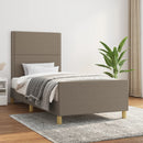 Sengeramme uden madras Taupe 100x200 cm Stof