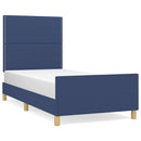 sengeramme uden madras 100x200 cm stof blå