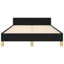 Sengeramme uden madras Sort 120x200 cm Stof
