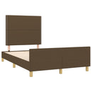 Sengeramme uden madras Mørkebrun 120x200 cm Stof