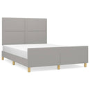 sengeramme uden madras 140x190 cm stof lysegrå